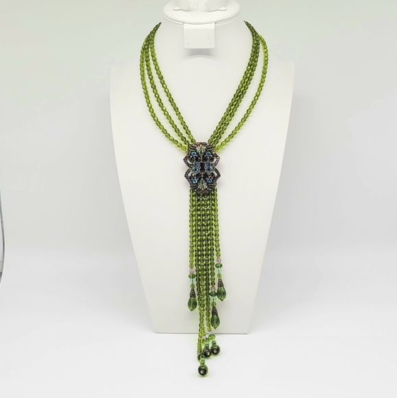 Tassel Necklace Versace Necklace Swarovski Heidi Daus Peridot